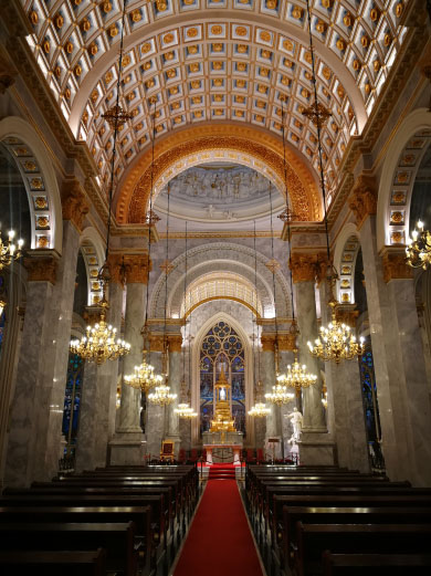 Church sanctuary interior